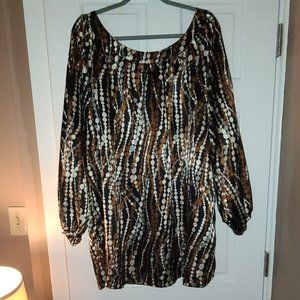 Shimmery, natural colored blouse